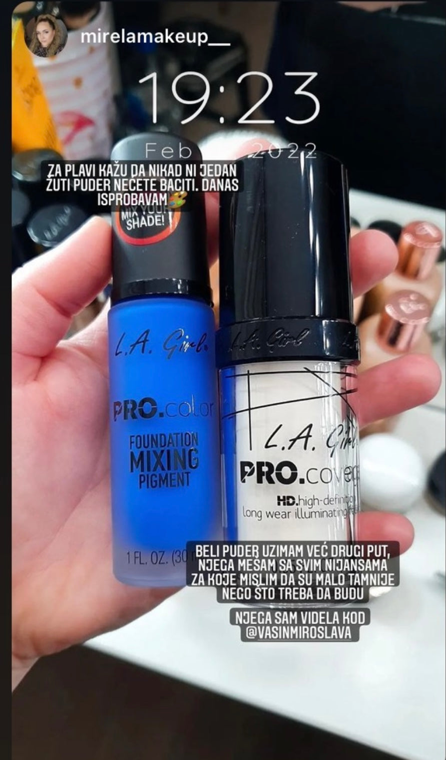 Blue L.a girl pigment