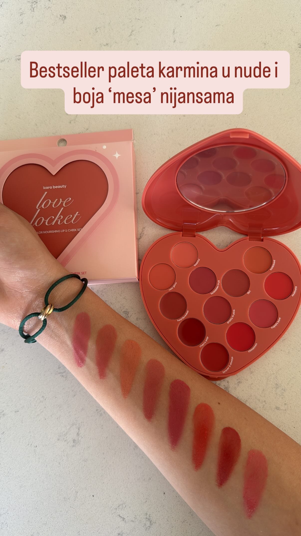 Karmini i rumenila u paleti